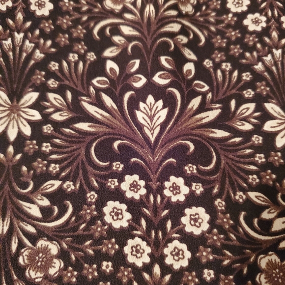 Selling Women's Floral Print Brown & White Dress/Top With Pockets - Picture 9 of 10